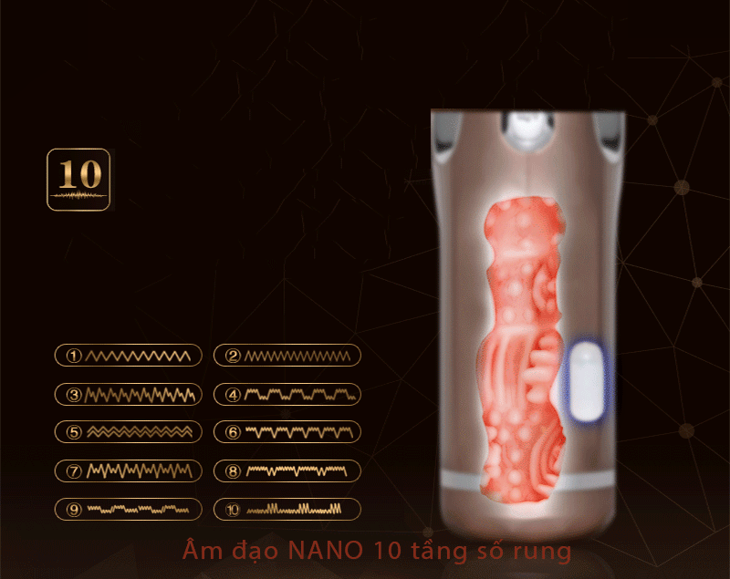Máy thủ dâm tự động NaNo mạ kim cao cấp